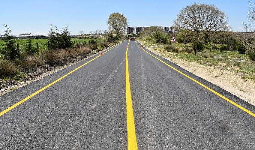 &Ccedil;ERKEZK&Ouml;Y İL&Ccedil;ESİ KUŞ BAH&Ccedil;E MEVKİİNDE BSK SICAK ASFALT YOL YAPIMI TAMAMLANDI