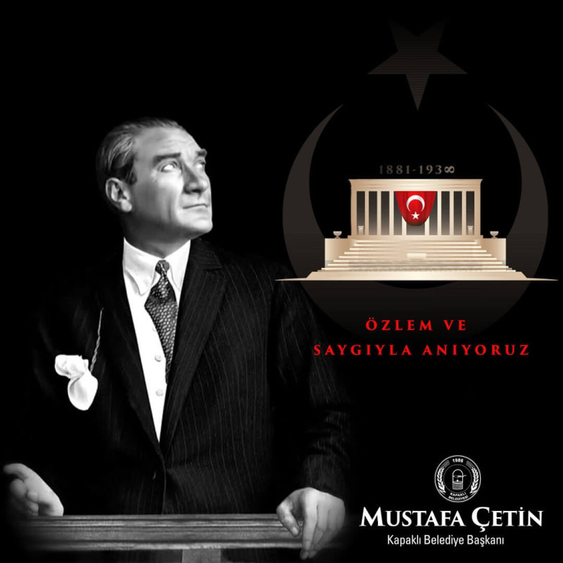 Başkan &Ccedil;etin'den 10 Kasım Atat&uuml;rk&acute;&uuml; Anma G&uuml;n&uuml; Mesajı