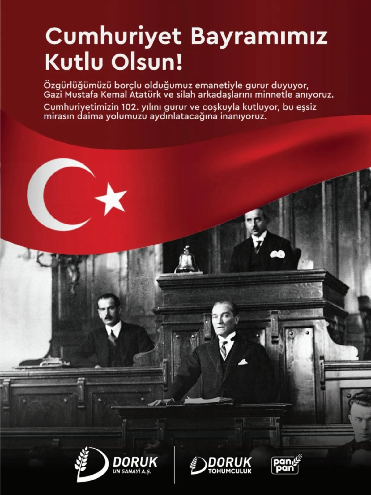 DORUK UN 29 EKİM CUMHURİYET BAYRAMI MESAJI