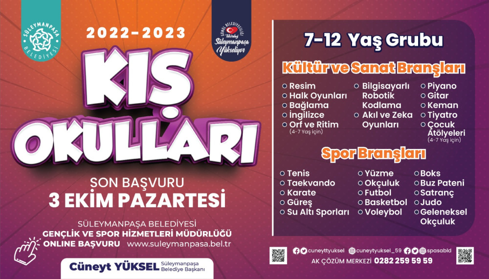 KIŞ OKULLARI 7-12 YAŞ ARASI &Ouml;ĞRENCİLERİ BEKLİYOR