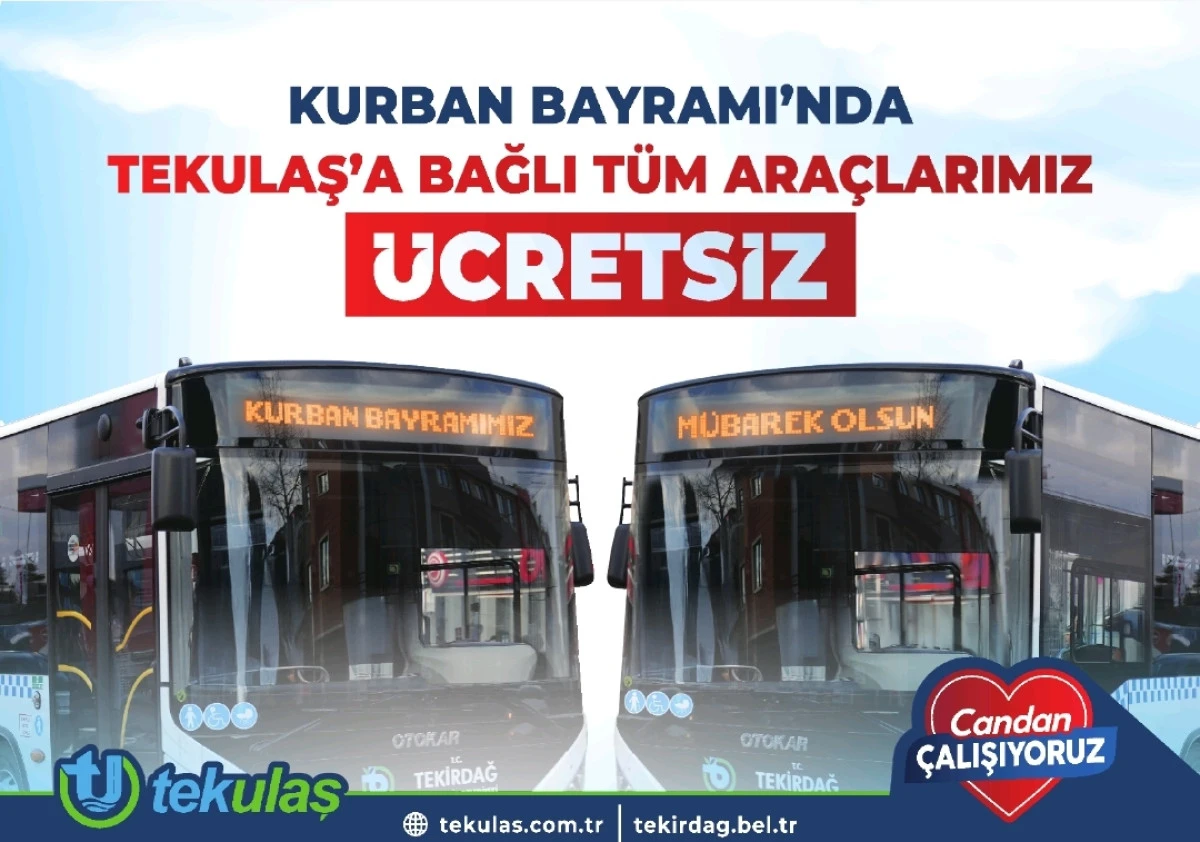 Kurban Bayramı &Uuml;cretsiz Ulaşım