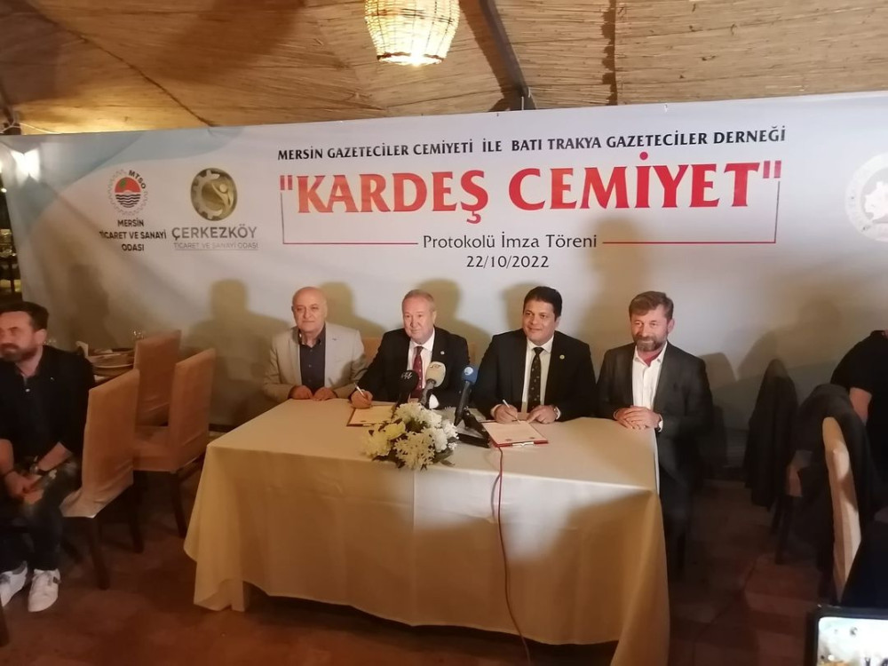 MERSİN GAZETECİLERİ İLE TRAKYA GAZETECİLERİ KARDEŞ OLDU