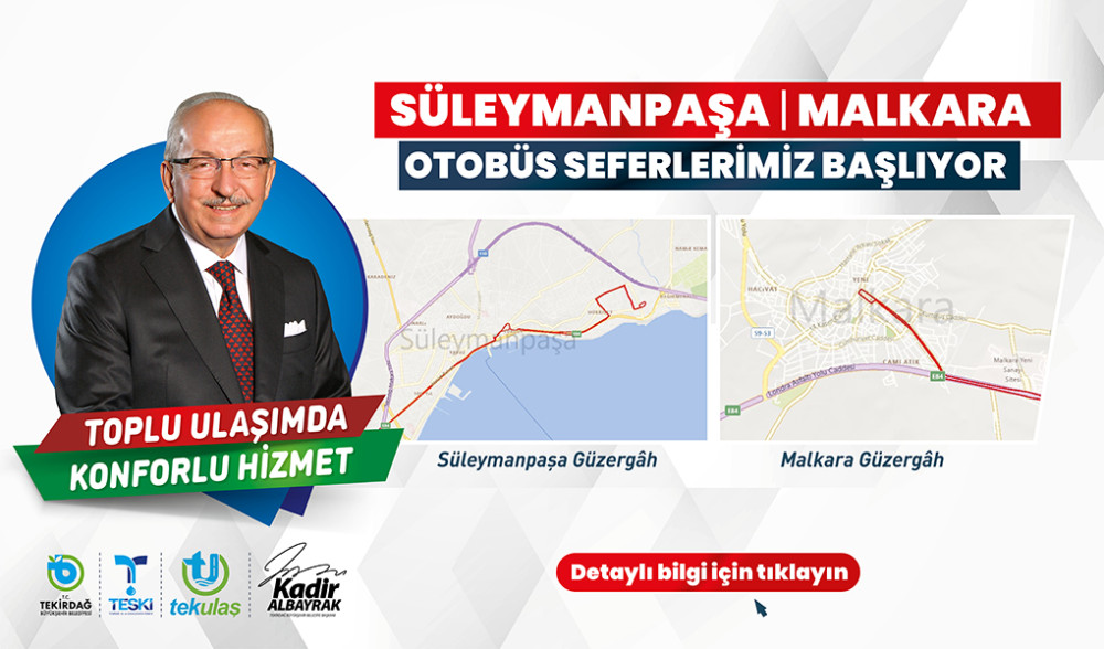 S&Uuml;LEYMANPAŞA-MALKARA ARASI OTOB&Uuml;S SEFERLERİ BAŞLIYOR