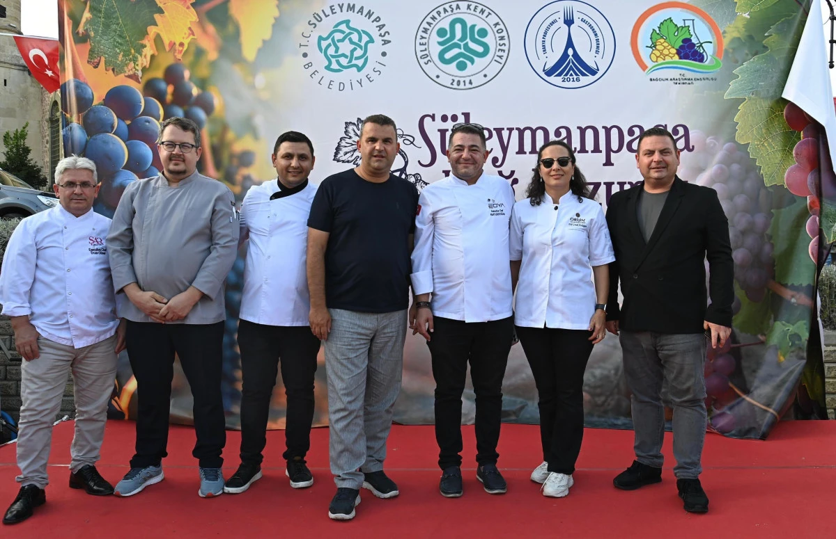 S&uuml;leymanpaşa&rsquo;da Bağbozumu Coşkusu. Sarma Yarışması Renk Kattı