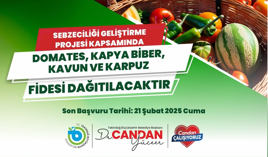 Tekirdağ B&uuml;y&uuml;kşehir Belediyesi&rsquo;nden &Ccedil;ift&ccedil;ilere Fide Desteği