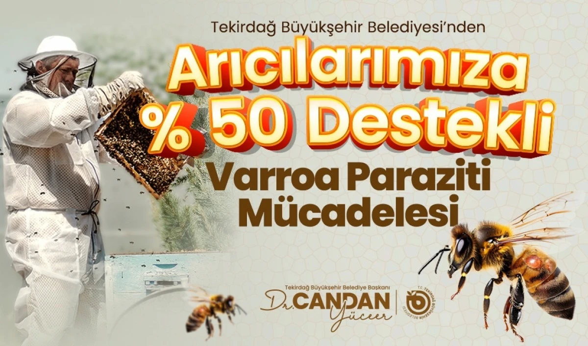 TEKİRDAĞ B&Uuml;Y&Uuml;KŞEHİR&rsquo;DEN ARICILARA DESTEK: VARROA PARAZİTİYLE M&Uuml;CADELE BAŞLIYOR