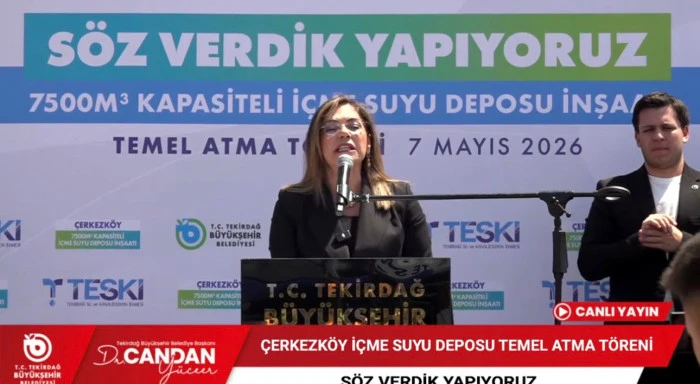&Ccedil;ERKEZK&Ouml;Y İ&Ccedil;ME SUYU DEPOSU TEMEL ATMA T&Ouml;RENİ
